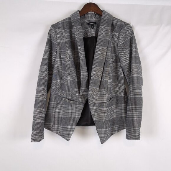 Torrid Women Gray/White/Black Houndstooth Blazer Jacket Lined w/ Pockets, US 0 - Picture 1 of 8